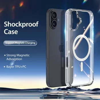 DUX DUCIS Clin Mag Θήκη για iPhone 16, Διάφανη, Συμβατή με MagSafe