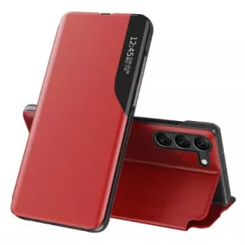 Eco Samsung Galaxy S23+ με Flip-Stand Leather View Case Κόκκινο