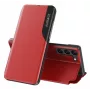 Eco Samsung Galaxy S23+ με Flip-Stand Leather View Case Κόκκινο