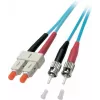 EFB Duplex Καλώδιο patch οπτικών ινών SC-ST OM3 50/125µm LSZH Aqua 5m