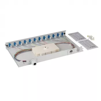 EFB Elektronik κουτί συγκόλλησης LC 9/125 OS2 συρόμενο 48 Pigtails Offset/24 αντάπτορες