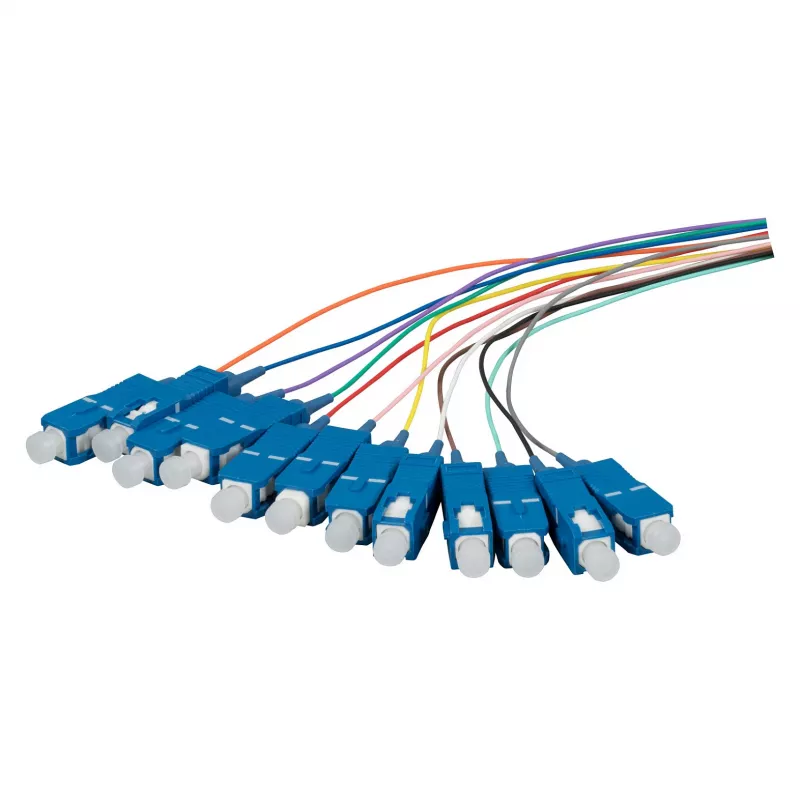 EFB Fiber Optic Pigtail SC OS2 G657A2 Σετ 12 χρωμάτων 2m