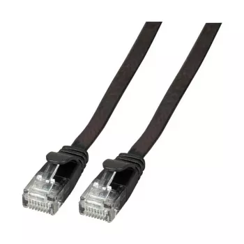 EFB RJ45 επίπεδο καλώδιο patch Cat.6A U/UTP PVC 0,25m μαύρο
