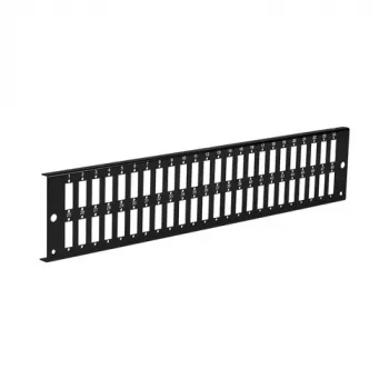 EFB Elektronik VSB2HE-FP-SW-48SC-D 2U μετωπική πλάκα για 48x SC Duplex/LC Quad, κάθετη, μαύρη