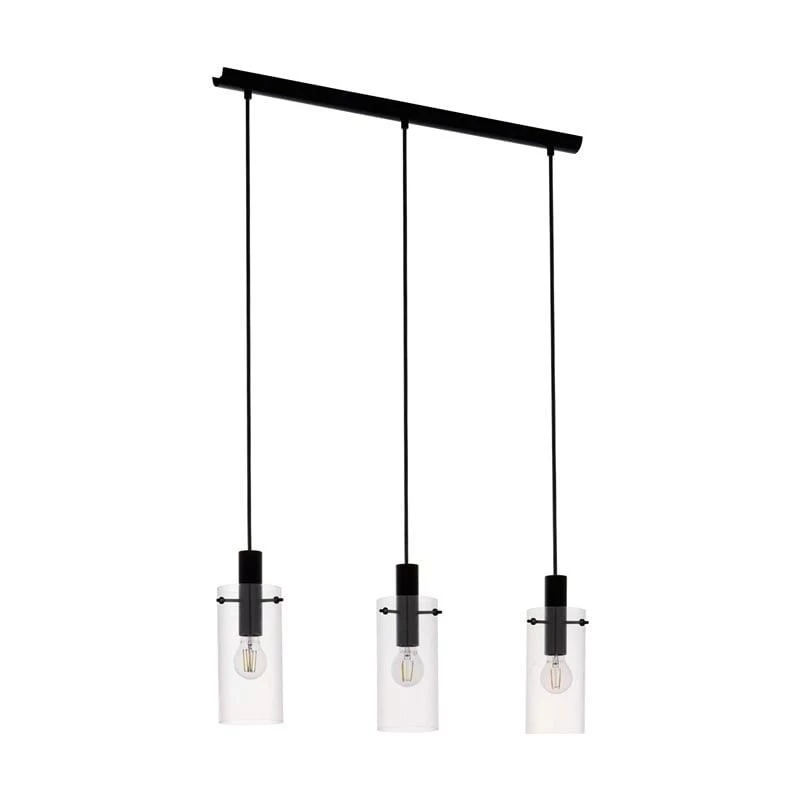 EGLO Carlton 1 Black and Copper E27 Φωτιστικό Οροφής