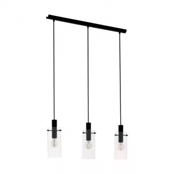 EGLO Carlton 1 Black and Copper E27 Φωτιστικό Οροφής