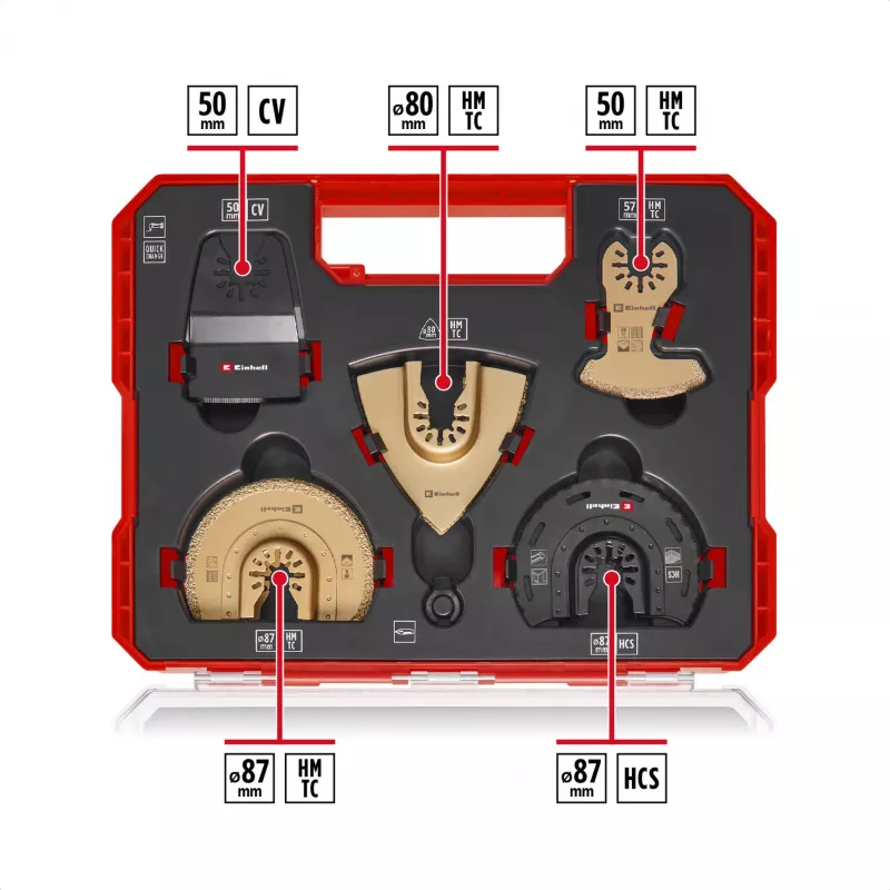 Einhell 708110 XLPLUS-CASE HCS HM σετ εξαρτημάτων πολυεργαλείου 37 τεμ.