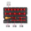 Einhell E-Case VDE Βαλιτσάκι εργαλείων 24 τεμ. σετ ηλεκτρολόγου (Κόκκινο/Κίτρινο)