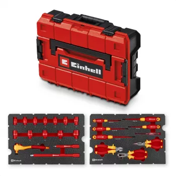 Einhell E-Case VDE Βαλιτσάκι εργαλείων 24 τεμ. σετ ηλεκτρολόγου (Κόκκινο/Κίτρινο)