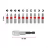 Einhell Karabiner Impact Bit Set 10 τεμ. 1/4 inch Sechskant Impact-Bits με Karabinerclip