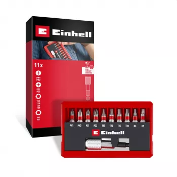 Einhell Karabiner Impact Bit Set 10 τεμ. 1/4 inch Sechskant Impact-Bits με Karabinerclip
