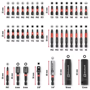 EINHELL-KWB Impact Bit & Socket Set σε M-CASE, 39 Τεμ.
