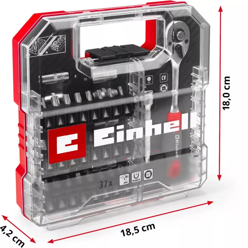 EINHELL-KWB Σετ Καστάνιας και Μυτών 1/4 Ίντσας 37 Τεμ. σε L-CASE