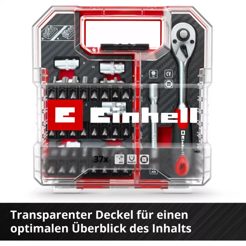 EINHELL-KWB Σετ Καστάνιας και Μυτών 1/4 Ίντσας 37 Τεμ. σε L-CASE