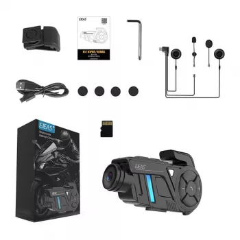 EJEAS K1Pro+ Ενδοεπικοινωνία Μοτοσυκλέτας με Καταγραφέα 1080P - Μεμονωμένη Ενδοεπικοινωνία