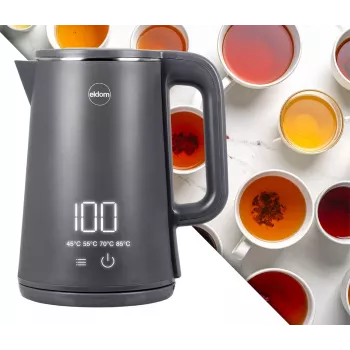 ELDOM C515S Ασύρματος Βραστήρας Γκρι 1,8L 2000W
