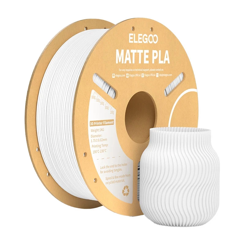ELEGOO PLA Matte Filament λευκό 1,75 mm 1 kg