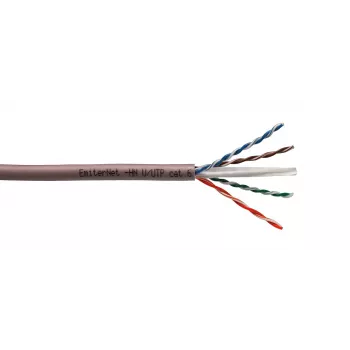 EMITER καλώδιο δικτύου Cat.6 U/UTP 450MHz LS0H B2ca συμπαγούς χαλκού, 4x2x23AWG, 305m ρολό σε κουτί