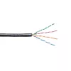 EMITER EmiterNet Εξωτερικό καλώδιο UTP Cat5e PVC+PE Συμπαγής χαλκός 4x2x0,5mm Μαύρο
