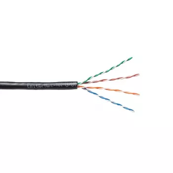 EMITER EmiterNet Εξωτερικό καλώδιο UTP Cat5e PVC+PE Συμπαγής χαλκός 4x2x0,5mm Μαύρο