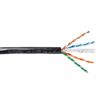 EmiterNet εξωτερικό καλώδιο UTP Cat6 γεμάτο gel συμπαγές χαλκό, θήκη PE, μαύρο, 4x2x0.57 mm