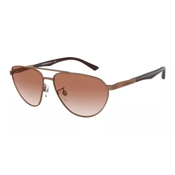 EMPORIO ARMANI EA2125-300413 ανδρικό ορθογώνια γυαλιά ηλίου - ματ μαύρος σκελετός, γκρι φακοί διαβάθμισης
