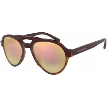 EMPORIO ARMANI EA4128F57494Z ανδρικά ορθογώνια γυαλιά ηλίου, μαύρο ματ σκελετός, γκρι φακοί, 54/21/140 mm