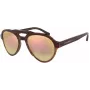 EMPORIO ARMANI EA4128F57494Z ανδρικά ορθογώνια γυαλιά ηλίου, μαύρο ματ σκελετός, γκρι φακοί, 54/21/140 mm