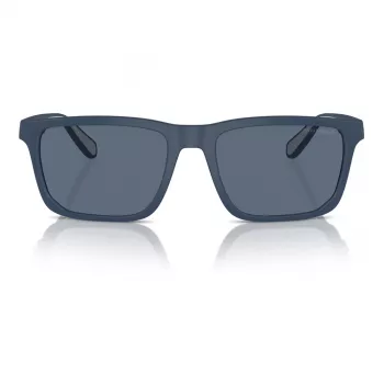 EMPORIO ARMANI EA4219-576380 ανδρικό ορθογώνιο γυαλί ηλίου - ματ μαύρος σκελετός, γκρι φακοί, 57 mm