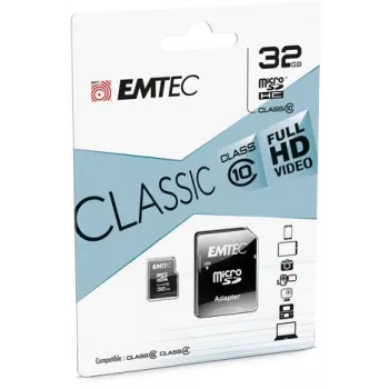 Emtec ECMSDM32GHC10CG 32GB MicroSDHC Class 10 UHS-I κάρτα μνήμης με προσαρμογέα SD