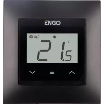 ENGO Controls E55-B Εντοιχιζόμενος θερμοστάτης Internet για πλαίσιο 55x55, Wi-Fi, Μαύρο