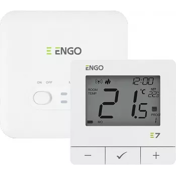 ENGO Controls E7-RFW Ασύρματος Θερμοστάτης Χώρου, Λευκό