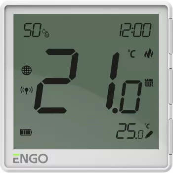 ENGO Controls EONE-BATW Λευκό ZigBee Ασύρματος Θερμοστάτης χώρου