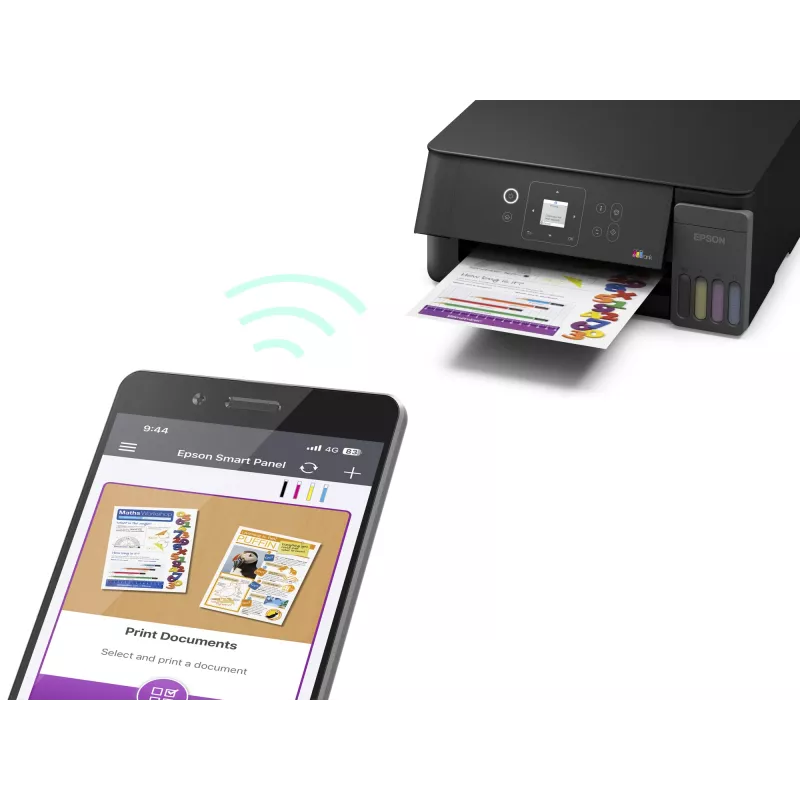 Epson EcoTank L3360 Έγχρωμος Πολυλειτουργικός Εκτυπωτής Inkjet (A4, Wi-Fi, Μαύρο)