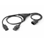 Equip 112210 καλώδιο διανομής τροφοδοσίας, 1,6 m, C14 σε 2x C13, μαύρο