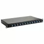 Equip 12-Port κουτί συγκόλλησης οπτικών ινών, LC Duplex, OS2 Singlemode, τοποθέτηση rack 1U, εξοπλισμένο, μαύρο