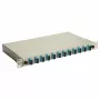 Equip 12-Port κουτί συγκόλλησης οπτικών ινών, SC Duplex, OM3, 1U Rackmount, εξοπλισμένο, γκρι