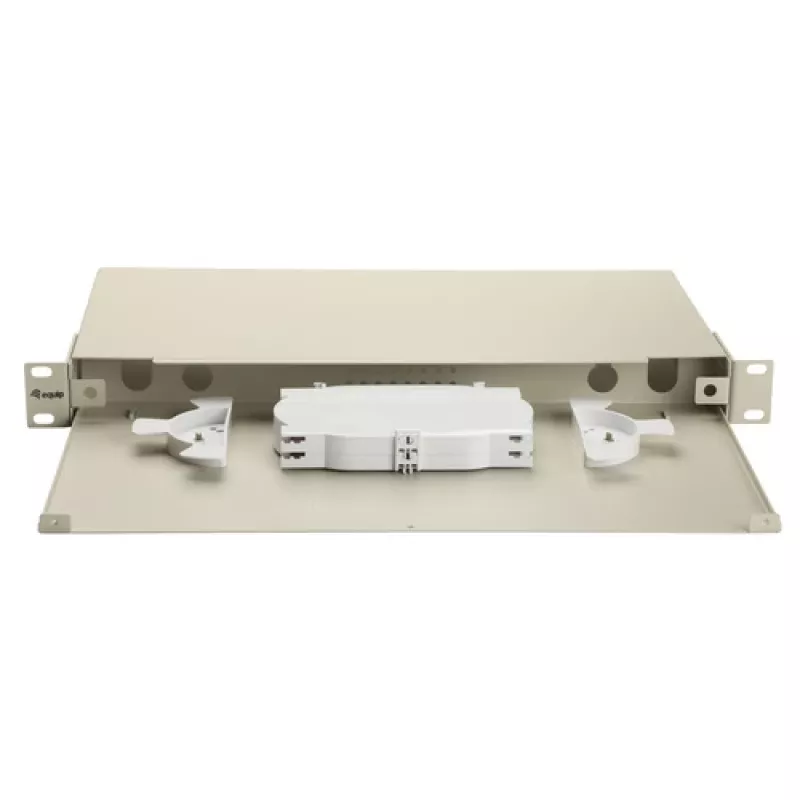 EQUIP 19 inch θήκη οπτικών ινών Space-Box, 1U, χάλυβας, πράσινο, χωρίς panel