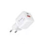 Equip φορτιστής τοίχου 2 θυρών USB-C PD3.0/USB-A GaN 20W, λευκό, συσκευασία 25 τεμ.