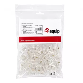 Equip Cat6 RJ45 UTP Unshielded Connector Kit (100 τεμ.) - Διαφανές