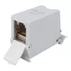 Equip Cat6A θωρακισμένος προσαρμογέας Keystone 1xRJ45 ράγας DIN γκρι