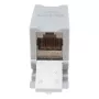 Equip Cat6A θωρακισμένος προσαρμογέας Keystone 1xRJ45 ράγας DIN γκρι