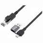 Equip Gigabit USB-C / USB-A σε RJ45 Προσαρμογέας Ethernet - Μαύρο