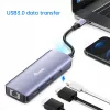 EQUIP USB-C Πολυθύρα προσαρμογέας με 2x HDMI, RJ45, 2x USB-A, USB-C PD 100W, Γκρι