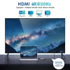 EQUIP USB-C Πολυθύρα προσαρμογέας με 2x HDMI, RJ45, 2x USB-A, USB-C PD 100W, Γκρι