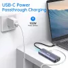EQUIP USB-C Πολυθύρα προσαρμογέας με 2x HDMI, RJ45, 2x USB-A, USB-C PD 100W, Γκρι