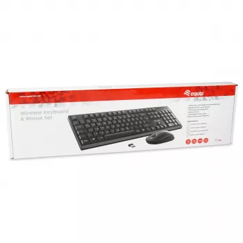 Equip ασύρματο σετ πληκτρολογίου και ποντικιού - γερμανικό layout - μαύρο