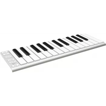 ESI Xkey 25 USB MIDI Controller Keyboard - 25 δυναμικά πλήκτρα, πολυφωνικό Aftertouch, βουρτσισμένο αλουμίνιο, εξαιρετικά επίπεδο, ασημί