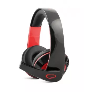 Esperanza EGH300R Ενσύρματα ακουστικά gaming με omnidirectional μικρόφωνο βραχίονα, Μαύρο/Κόκκινο