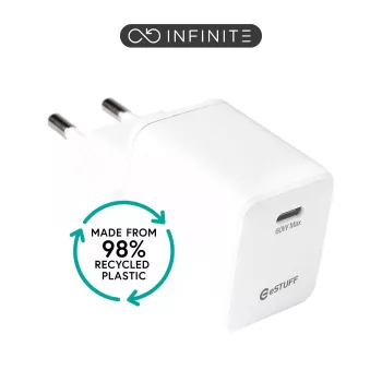 ESTUFF INFINITE (GRS) φορτιστής 20W USB-C PD - λευκό